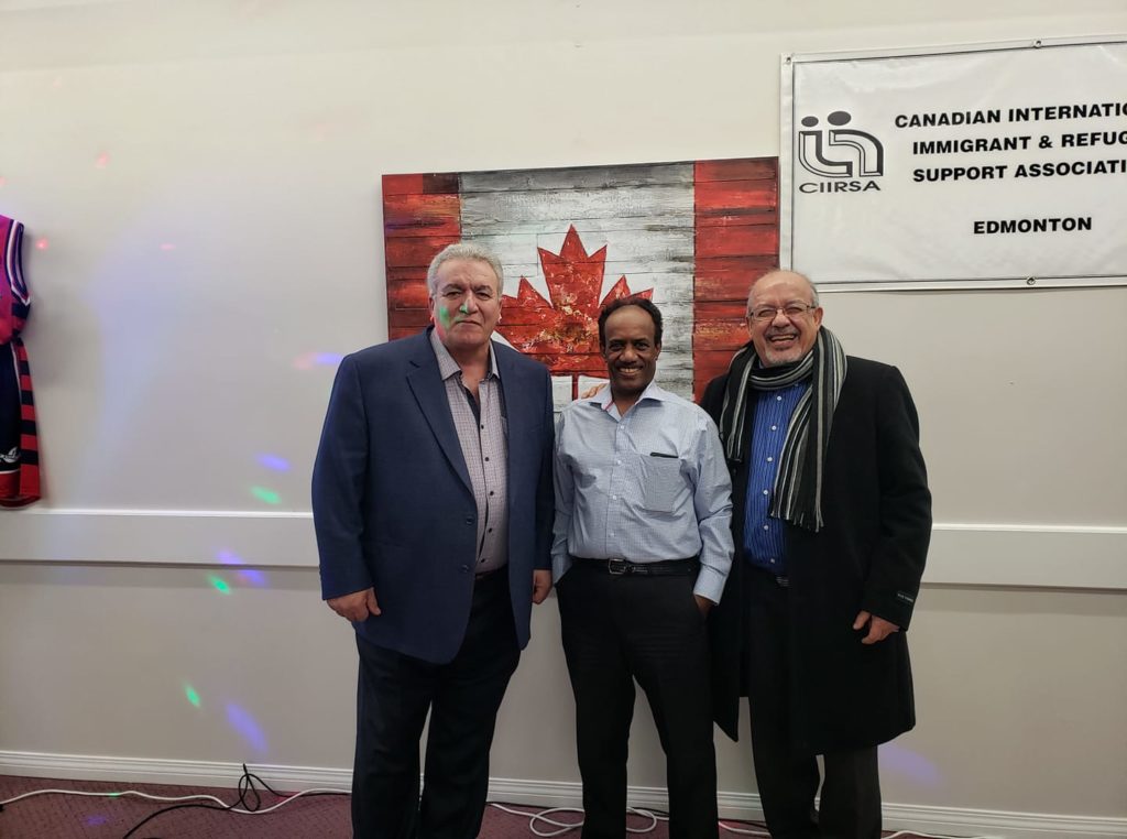 Wilson Daved, CIIRSA Executive Director with Kidane Nuguse, President CIIRSA Edmonton and Nouri Jabar, CIIRSA Edmonton Board Member